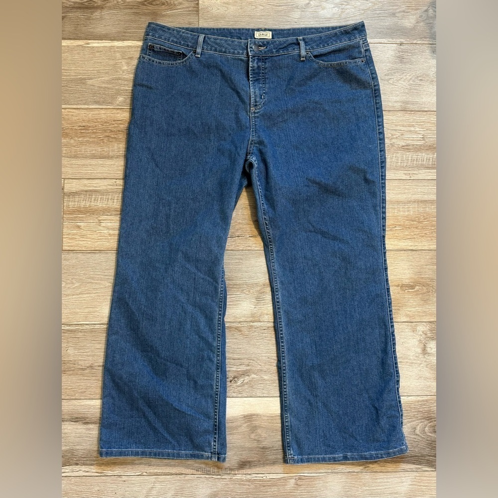 L.L.Bean Women’s straight‎ Leg 5 Pocket Denim Jeans Size 20 P
